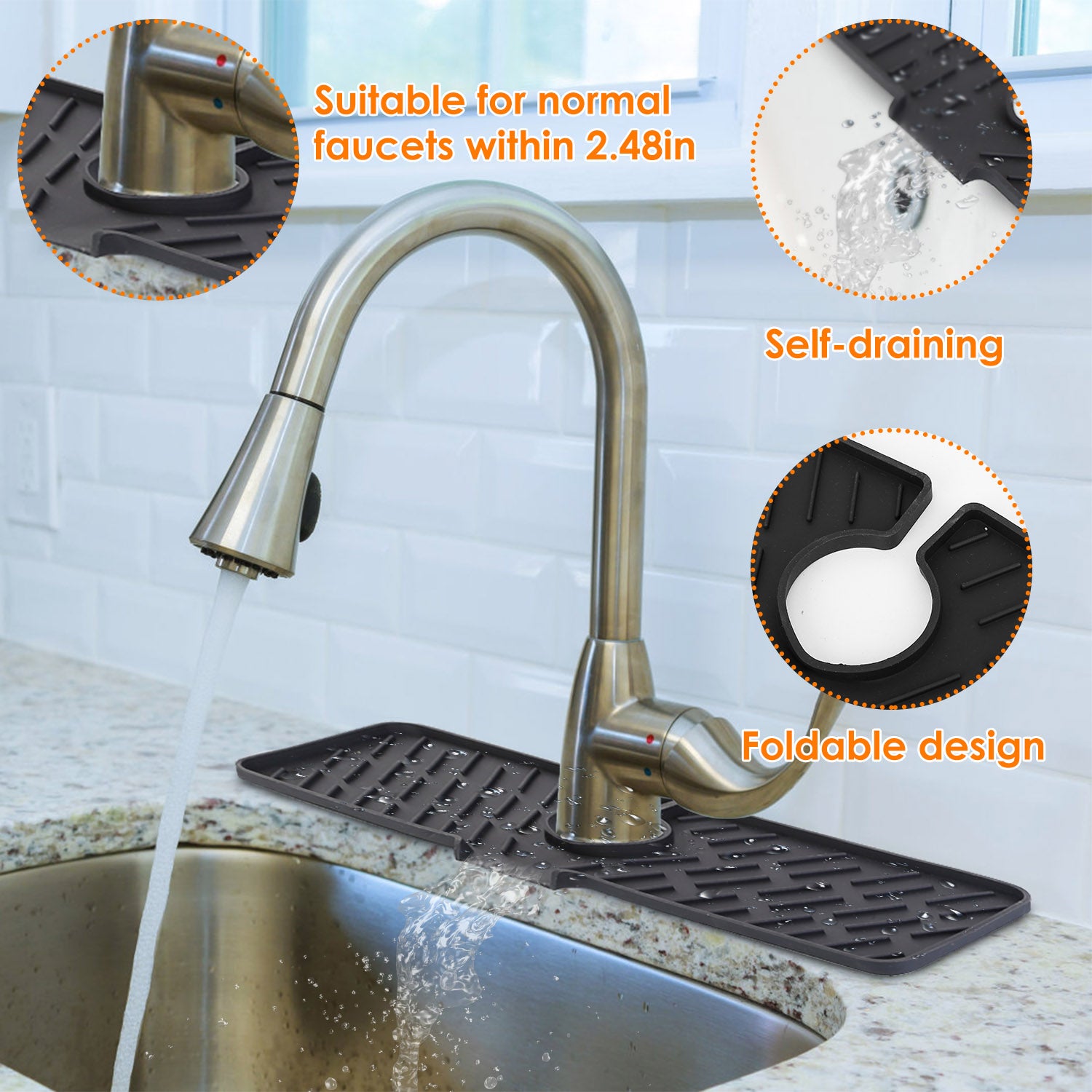 Silicone Faucet Splash Guard – Keep Your Sink Dry & Clean